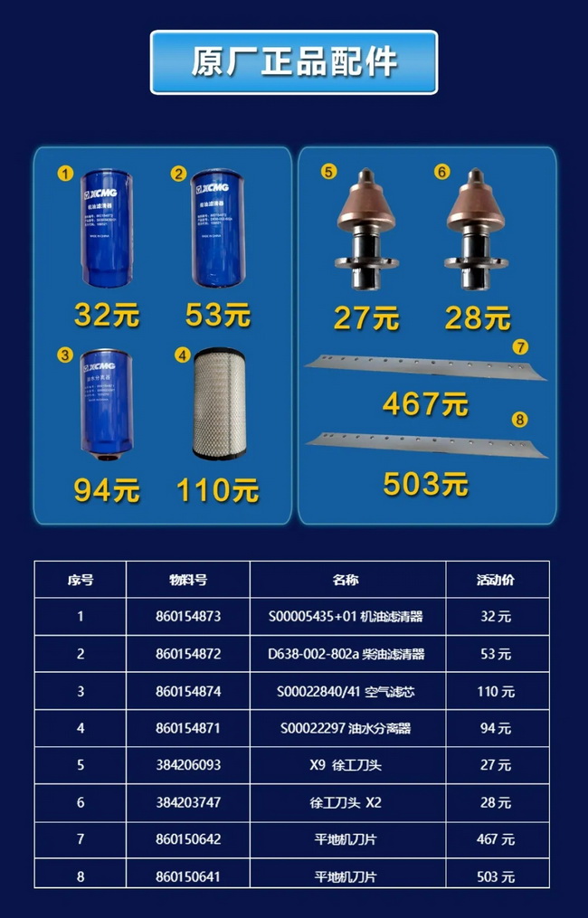 徐工壓路機(jī)原廠配件